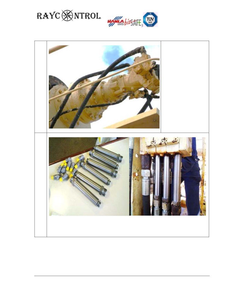 TROUBLESHOOT STBD HOSE CRANE:- Sun Cartridge Use shore crane hold stbd crane luffing boom